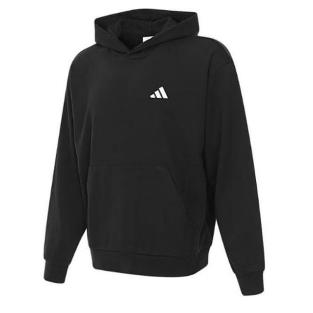 【adidas 愛迪達】長袖上衣 男 帽T  ALL DAY HOODY 黑 JN6765