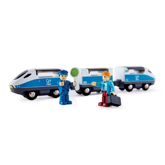 【德國Hape】城市科技列車-7件組(軌道遊戲/家家酒玩具/木製玩具/木頭玩具)