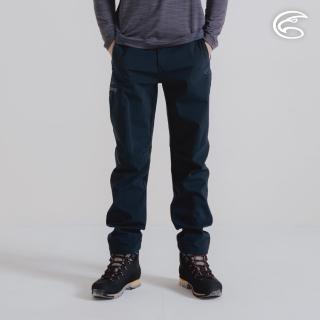 【ADISI】男Softshell撥水防風輕量保暖長褲 AP2421031 深藍色 M-3XL(防風膜 磨毛 防潑水 彈性 快乾 軟殼)
