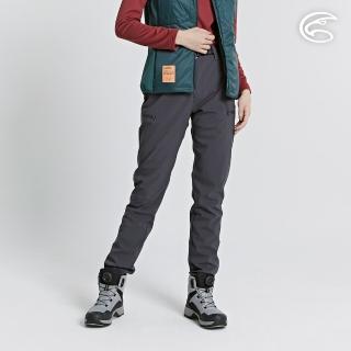 【ADISI】女Softshell撥水防風輕量保暖長褲 AP2421032 石墨灰 S-2XL(3L 防風膜 磨毛 防潑水)