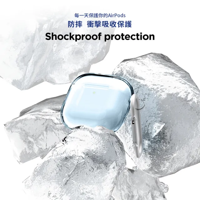 【Elago】AirPods 4 無痕透明保護殼 附扣環(防撞/防摔)