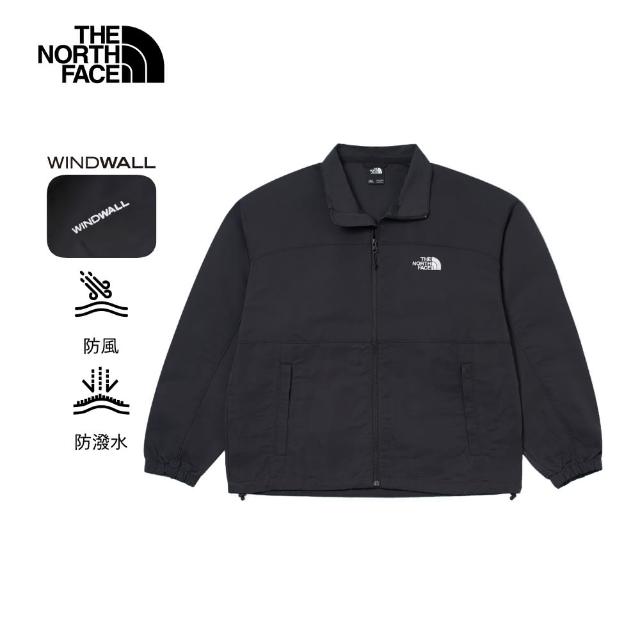 【The North Face 官方旗艦】北面男款黑色DWR防潑水防風外套｜83USJK3