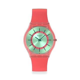 【SWATCH】SKIN超薄系列手錶 MINTY MANGO DREAM 薄荷芭比 男錶 女錶 瑞士錶 錶(34mm)