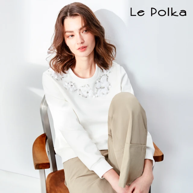 Le Polka 精緻縫珠亮片繡花上衣-女