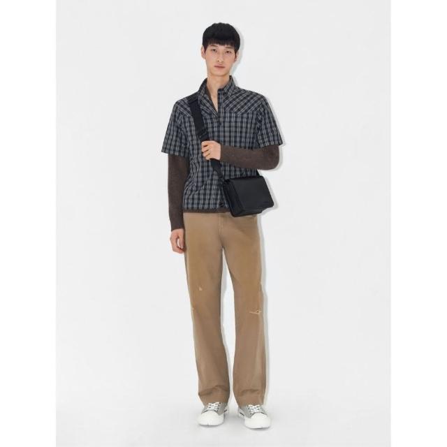 【PEDRO】Apollo 斜背包-黑色/淺灰色(小CK集團品牌 新品上市 母親節送禮)