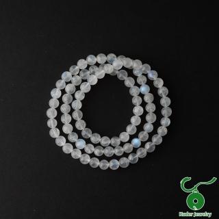 【K.D.J 圓融珠寶】天然白月光石 6.8mm 三圈手串 手珠(18-19圍)