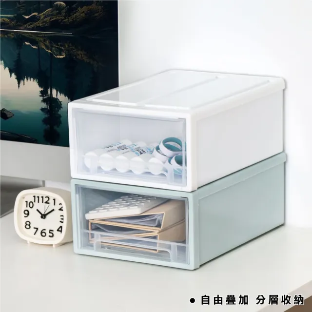 【ONE HOUSE】13L 無印風抽屜整理收納箱 收納盒 收納櫃 抽屜收納(1入)