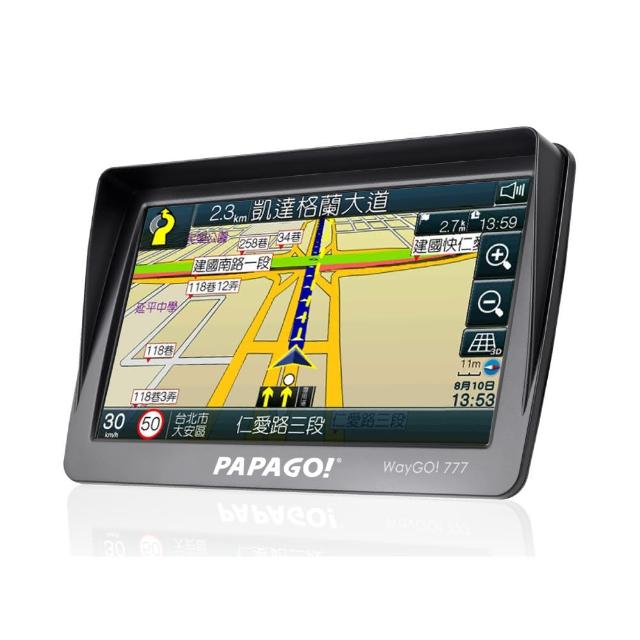 【PAPAGO!】WayGo 777 7吋智慧型導航機(全新遮陽罩設計/S1圖像化導航介面/測速提醒)