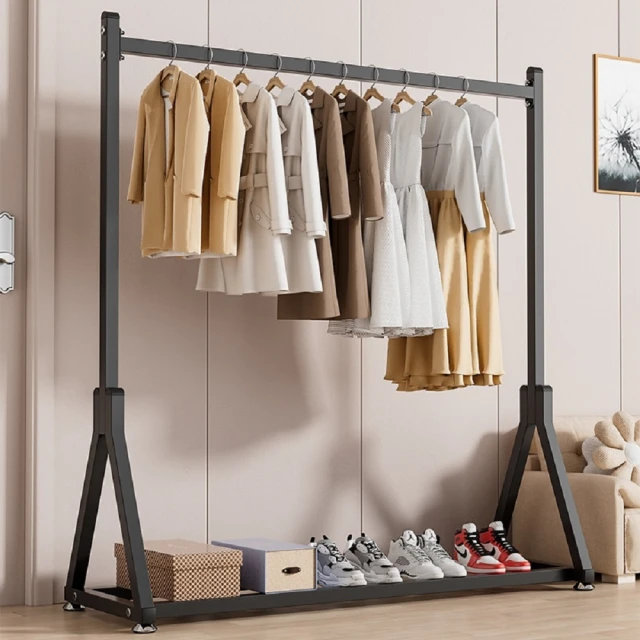 hoi! 好好生活 林氏木業北歐經典三角款全實木衣帽架LS1