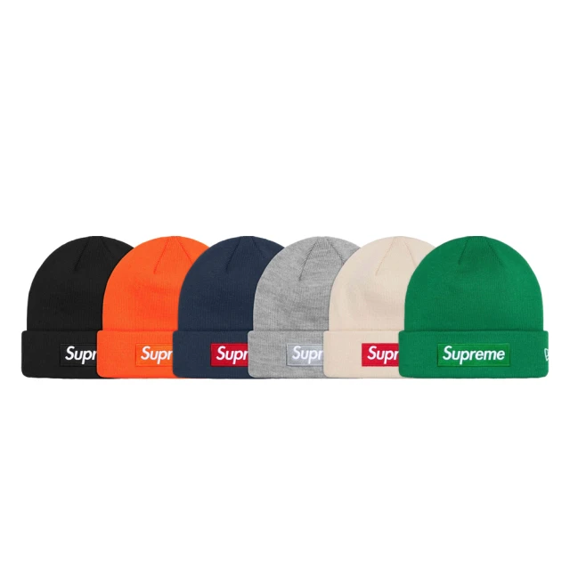 SUPREMESUPREME Supreme x New Era Box Logo Beanie 毛帽 黑/藍/綠/灰/橘/米 FW24BN13