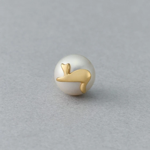 ete 好運招財喵珍珠單耳環(金色)好評推薦