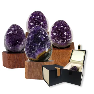 【開運方程式】紫晶鎮原皮恐龍蛋禮盒裝一番賞150-200g隨機出貨(晶洞/紫水晶/聚寶蛋風水禮盒送禮開運入厝禮)