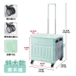 【ONE HOUSE】平拉式4輪萬向折疊收納車 買菜車 購物車 平拉推車(75L巨型折疊手推車-特大 1入)