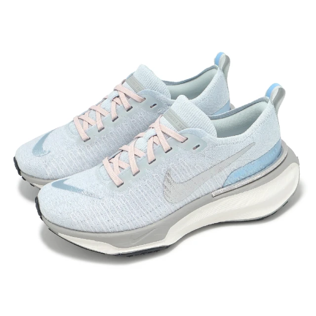 NIKE 耐吉NIKE 耐吉 慢跑鞋 Wmns ZoomX Invincible Run FK 3 女鞋 藍 灰 回彈 針織(DR2660-010)