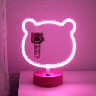 【Disney 迪士尼】草莓熊LED小夜燈 睡眠燈(玩具總動員 熊抱哥 Lotso)