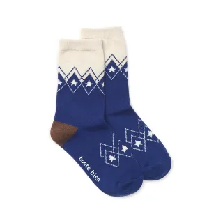 【bonte bien】SNOW OCEAN中筒襪(藍色)