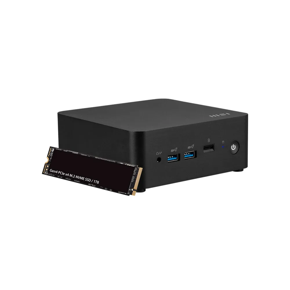 【MSI 微星】加1TB SSD組★Core 3六核迷你電腦(Cubi NUC 1M-040BTW/Core 3 100U/準系統其餘需另購)