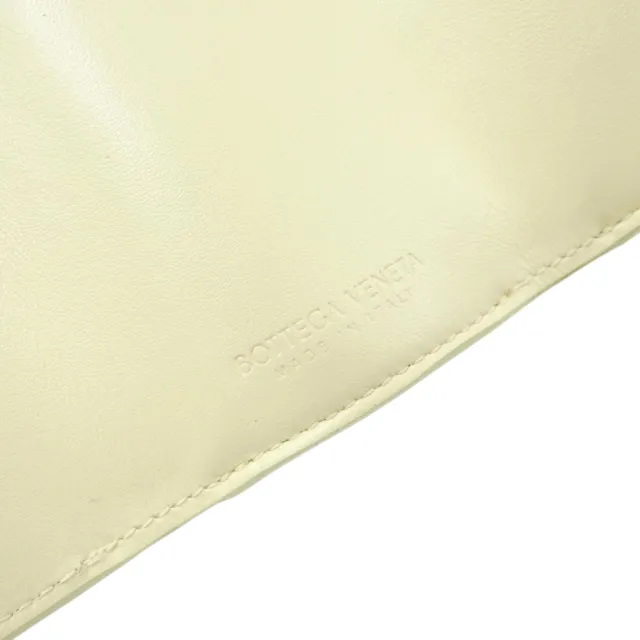 【BOTTEGA VENETA 寶緹嘉】Intrecciato Tiny Tri-Fold Zip 三折 經典編織 羊皮 短夾 皮夾 冰淇淋色 666944