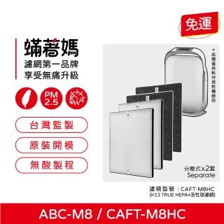 【著媽】濾網2套優惠組(適用 三洋 SANLUX ABC-M8 ABCM8 空氣清淨機)