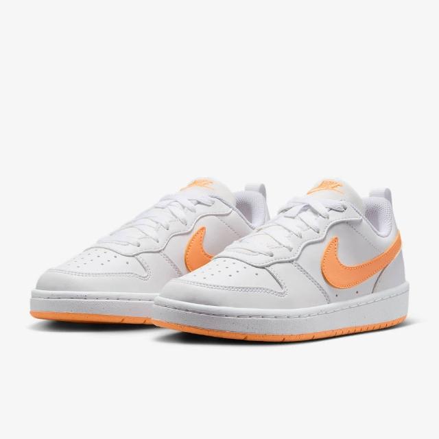 【NIKE 耐吉】COURT BOROUGH LOW RECRAFT GS 大童 女款 白橘色 休閒鞋 穿搭(DV5456-119)