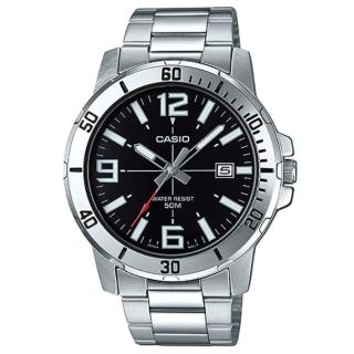 【CASIO 卡西歐】MTP-VD01D-1B運動休閒風 豪邁大錶徑男指標錶(50米防水錶徑約4.5公分)