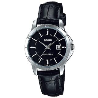 【CASIO 卡西歐】LTP-V004L-1A 簡約設計 素雅皮革女指標錶(時尚潮流 錶徑約3.02公分)