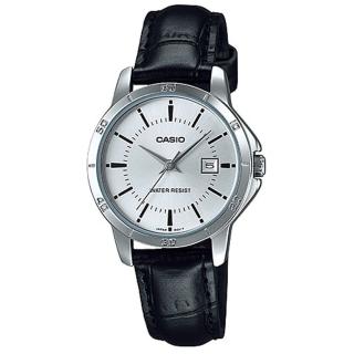 【CASIO 卡西歐】LTP-V004L-7A 簡約設計 素雅皮革女指標錶(時尚潮流 錶徑約3.02公分)