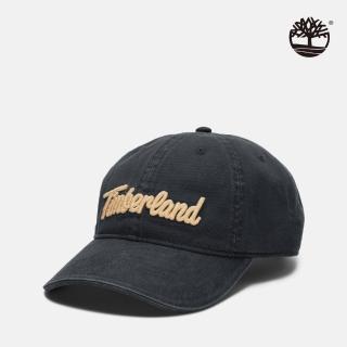 【Timberland 官方旗艦】中性黑色刺繡LOGO棒球帽(A61VT001)