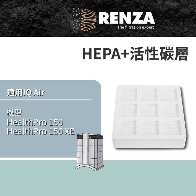 【RENZA】適用 IQ Air HealthPro 150 HealthPro 150 XE 空氣清淨機(HEPA+活性碳 濾網 濾芯 濾心)