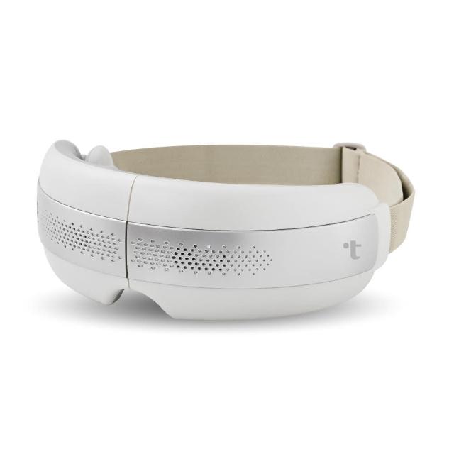  TOKUYO督洋 TS-187 眼部按摩機，採用氣壓式按摩方式，結合溫熱功能與音樂播放，專為眼部疲勞設計。充電式電源，輕巧便攜（尺寸338x96x38.5mm，重量約343g），灰色系外觀，5V/5W低功率執行，中國製造，1年保固，BSMI許可字號35573。適合長時間用眼者，舒緩眼部壓力，提升舒適體驗。 