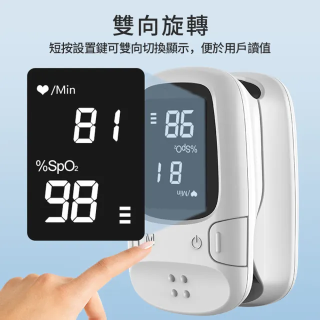 【Vita】指夾式脈搏血氧機 居家用運動手指血氧儀 高清螢幕一鍵血氧偵測儀 脈搏測量血氧監測儀(非醫療器材)