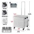【ONE HOUSE】平拉式4輪萬向折疊收納車 買菜車 購物車(75L巨型推車+特大防水袋)