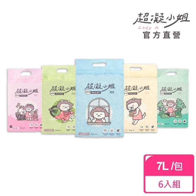 【超凝小姐】益生菌除臭豆腐砂 六入組(貓砂盆清潔)