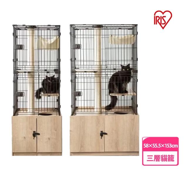 【IRIS】貓貓樂園三層貓籠 IR-PKC-600(寵物家具、貓箱、貓抓柱、人寵共用家具、貓窩)