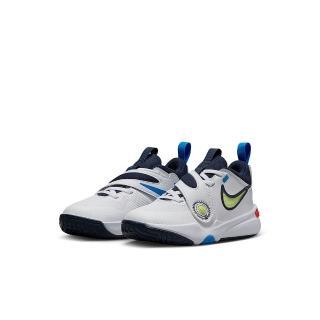 【NIKE 耐吉】運動鞋 童鞋 中童 兒童 彈性鞋帶 TEAM HUSTLE D 11 PS 白黑黃 DV8994-105