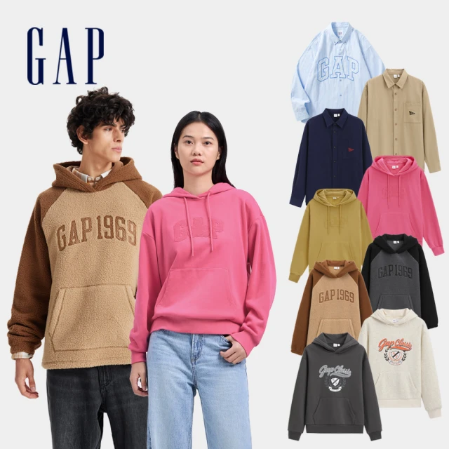 GAP 男女裝 Logo刺繡/印花/小熊布章大學T帽T-多款可選(676167&636659&640312&604318&604288)