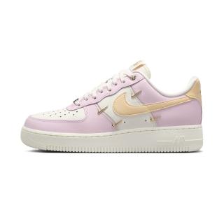 【NIKE 耐吉】Air Force 1”07 LX 女鞋 粉白色 透氣 運動 皮革 小金勾 休閒鞋 IB2574-600