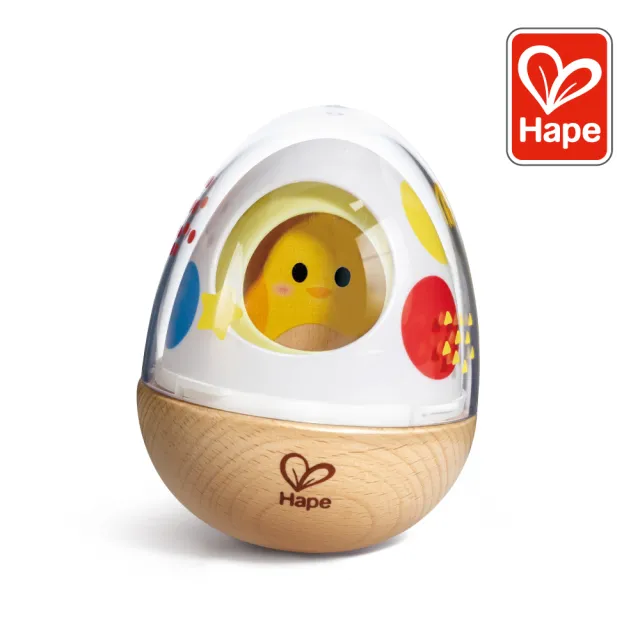 【德國Hape】不倒翁扭蛋疊疊樂(聲音玩具/不倒翁遊戲/木製玩具/木頭玩具)