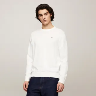 【TOMMY HILFIGER】官方旗艦館 Tommy旗幟標誌圓領衛衣_白色