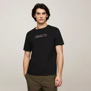 【Tommy Hilfiger】官方旗艦館 Triumph 圓領 T 恤_黑色