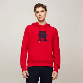 【TOMMY HILFIGER】官方旗艦館 Monogram縫飾帽T_紅色