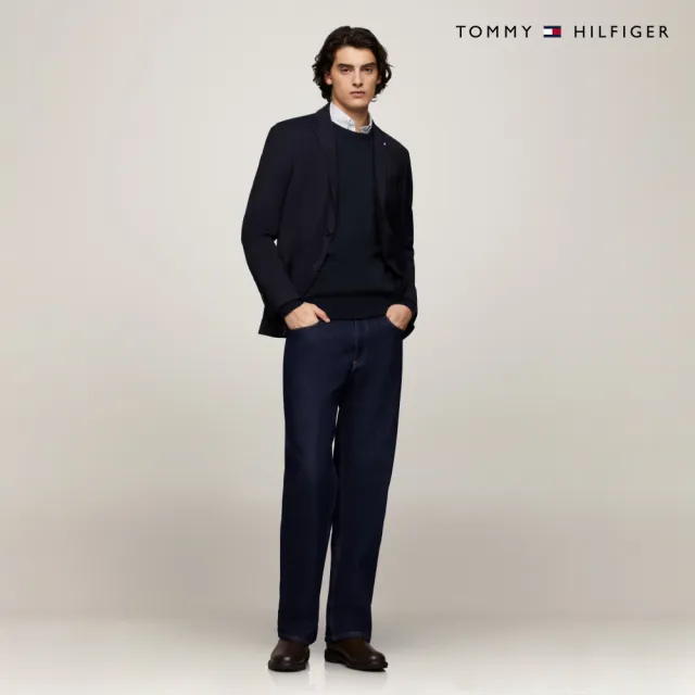 【TOMMY HILFIGER】官方旗艦館 Amherst 圓領毛衣_藍色