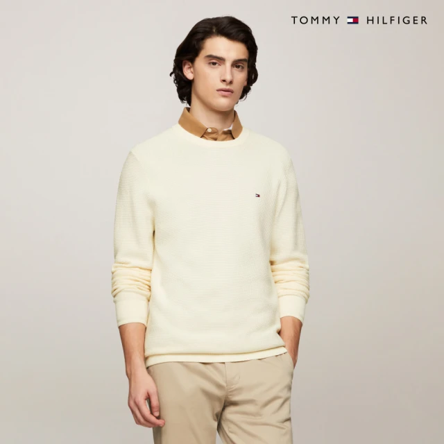 Tommy Hilfiger 官方旗艦館 結構感圓領毛衣_裸色