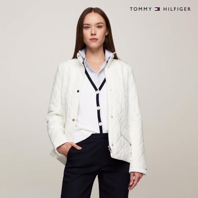 【Tommy Hilfiger】官方旗艦館 絎縫騎士外套_白色