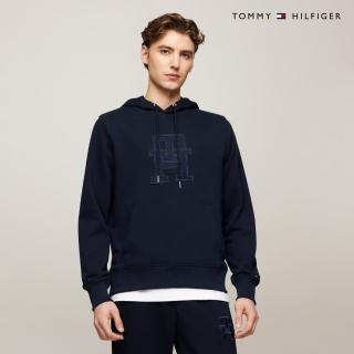 【TOMMY HILFIGER】官方旗艦館 Monogram縫飾帽T 藍色