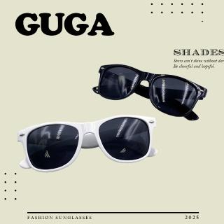 【GUGA】偏光太陽眼鏡 鉚釘方圓框款(抗紫外線 防眩光 輕量感 適合小臉配戴)