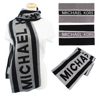 【Michael Kors】簡約LOGO設計款 針織保暖圍巾(多色任選 / 贈紙袋)