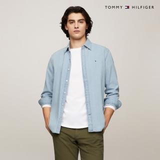 【Tommy Hilfiger】官方旗艦館 淺色牛仔襯衫 藍色
