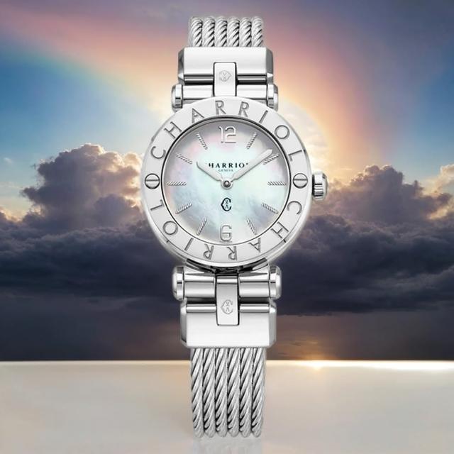 【CHARRIOL 夏利豪】St-Tropez 鋼索女錶 手錶-28mm 母親節 送禮 禮物(CR28S.590.002)