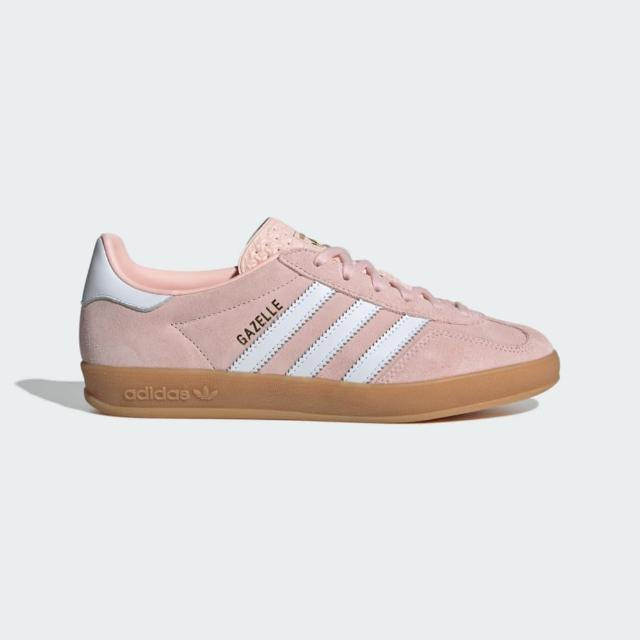 【adidas 愛迪達】Gazelle Indoor W 女 運動休閒鞋 德訓鞋 復古 舒適 穿搭 櫻花粉(IH5484)